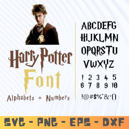 Potter Font SVG, Wizard Font Svg, Magic Wizard Svg, Potter Alphabet Svg