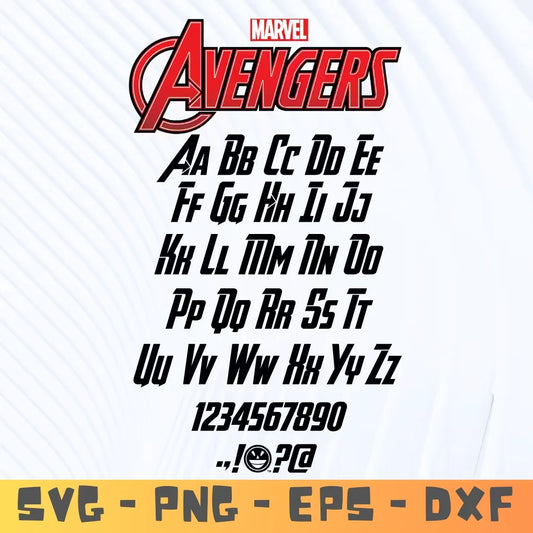 Avengers Font SVG | Superhero Alphabet for Cricut & Silhouette