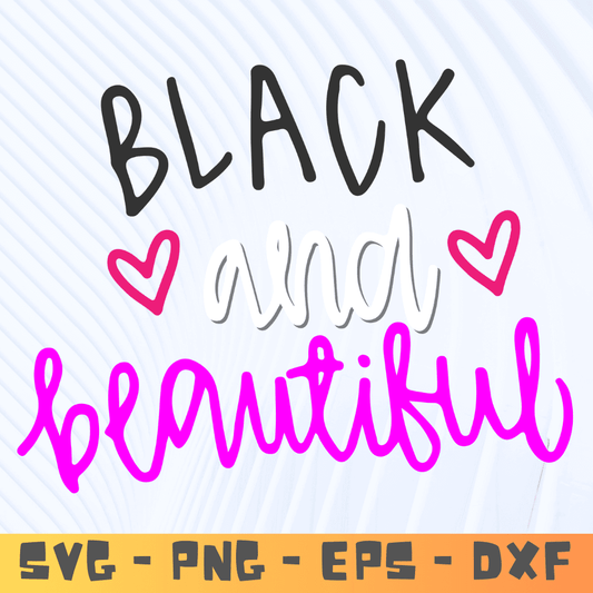 Afro Black and Beautiful SVG Logo | Melanin Queen Cricut File