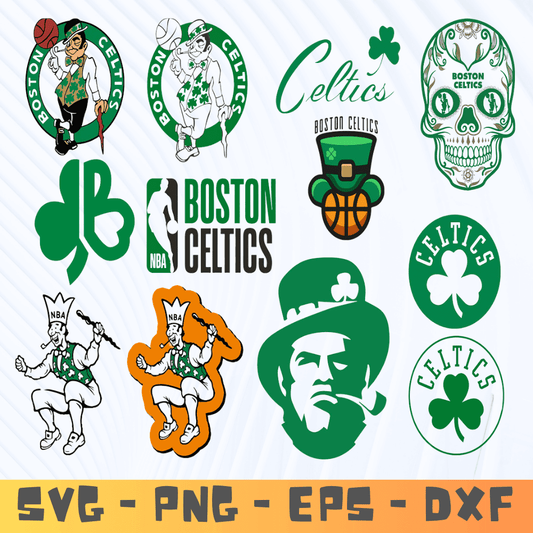 Boston Celtics NBA Svg Cut Files Basketball Clipart Bundle, NBA Sports Team logo