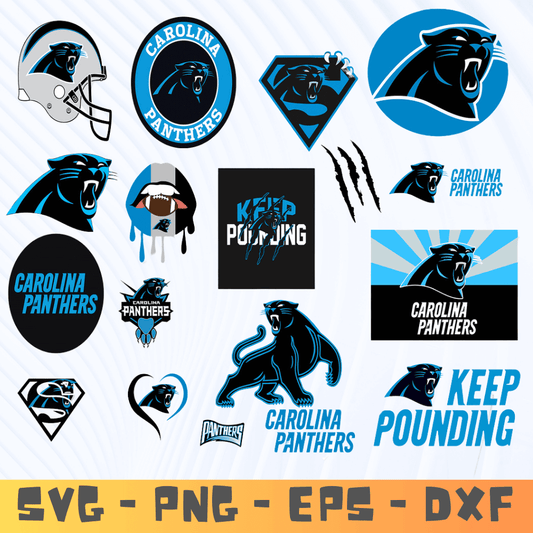 Carolina Panthers Svg Bundle, Carolina Panthers Logo Svg, Carolina Panthers NFL Svg