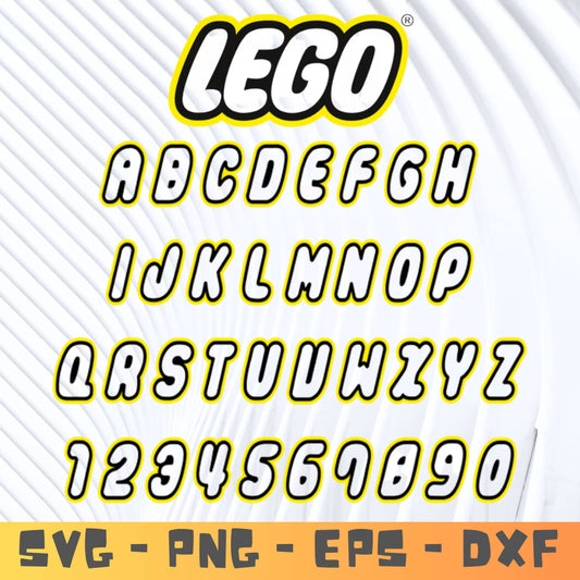 Lego Font SVG, PNG, DXF. Instant download files for Cricut Design Space Silhouette