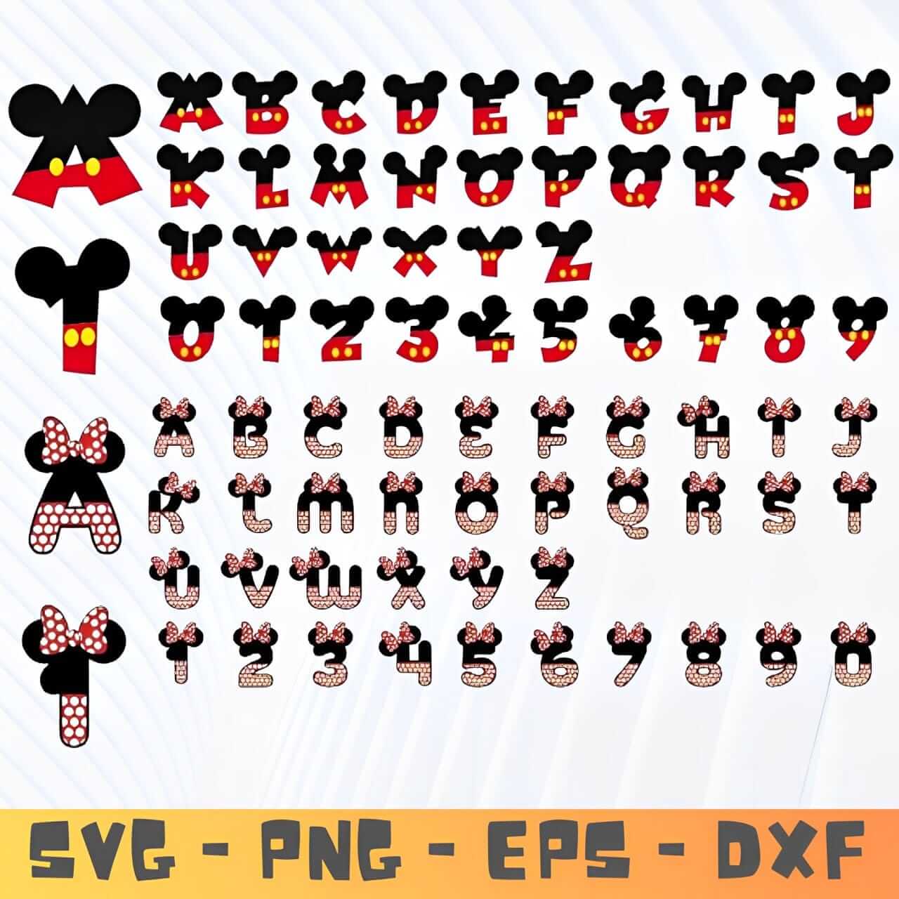 Mouse Alphabet SVG, Mouse Font SVG, Letters SVG, Customize Gift Svg