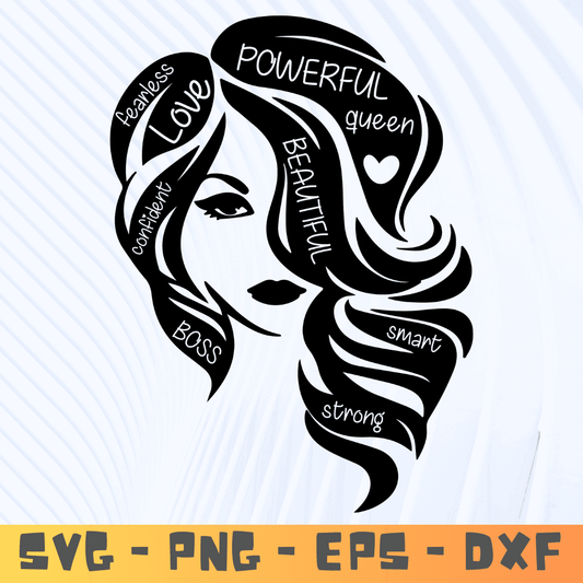 Afro Lady SVG for Cricut | Empowerment SVG | African Woman Art