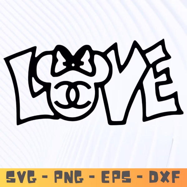 Chanel Love Logo SVG | Fashion Inspired Cricut File | Glam SVG Design