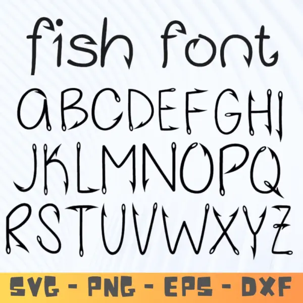 Fishing Font SVG | Cricut & Silhouette | Fisherman Alphabet Letters