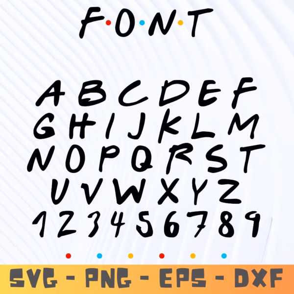 Friends Inspired SVG Font | Retro TV Show Letters | Cricut & Silhouette Files