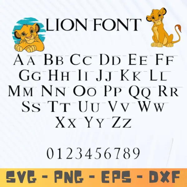 Lion King Alphabet SVG | Jungle Safari Letters | Disney-Inspired Font for Cricut & Silhouette