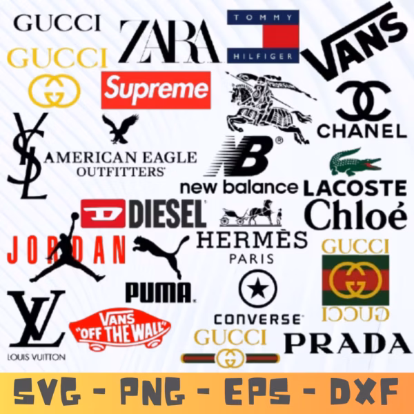 Fashion Brand Logo SVG Bundle | Luxury Designer SVGs for Cricut & Silhouette