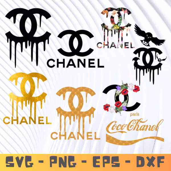 Chanel Logo SVG Bundle | Fashion Brand SVG | Luxury Logo Cricut Files