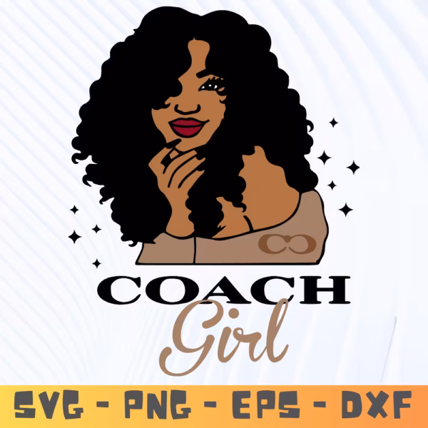 Coach Style Afro Queen SVG | Fashion Diva SVG Cut File