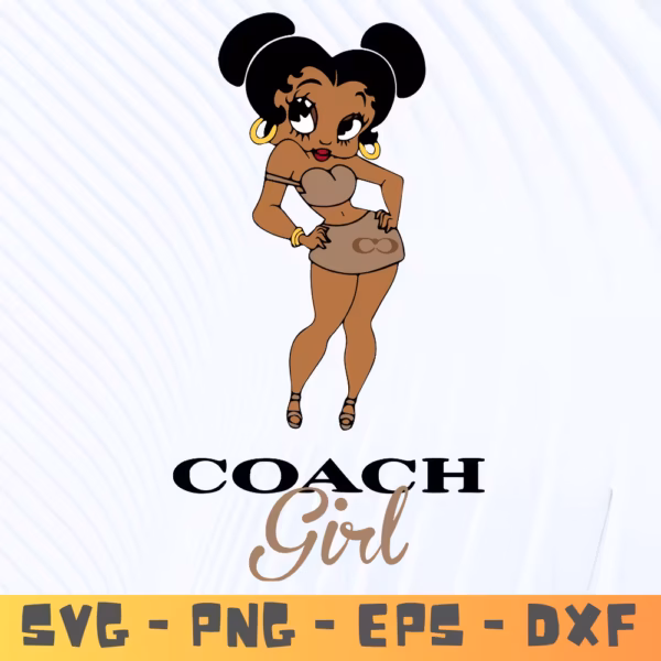 Afro Girl SVG | Coach Fashion Inspired | Black Girl Magic SVG