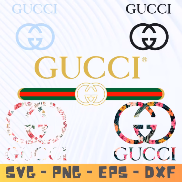 Luxury Gucci SVG Pack | Fashion Brand Logo SVGs for Crafts