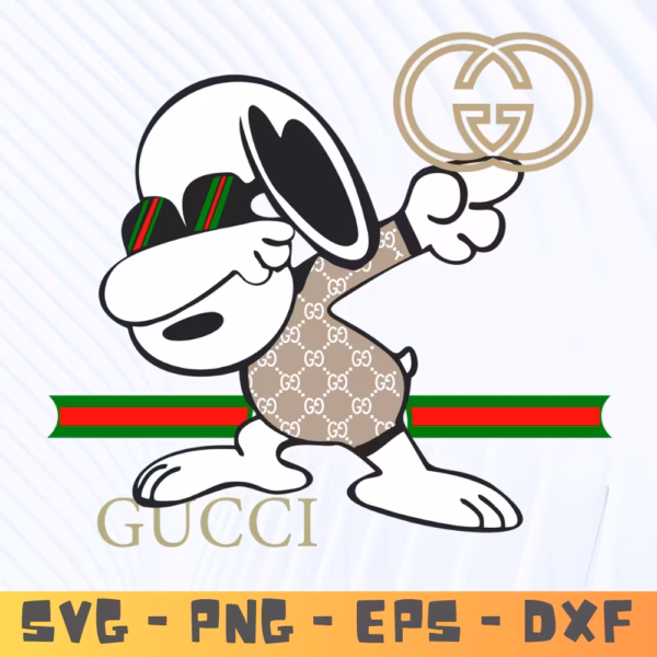 Gucci Snoopy SVG | Designer Dog Cartoon Cut File for Cricut & Silhouette