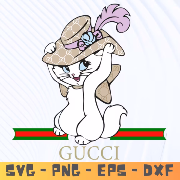 Gucci Cat SVG – Marie the Aristocats Inspired | High Fashion SVG for Cricut Projects