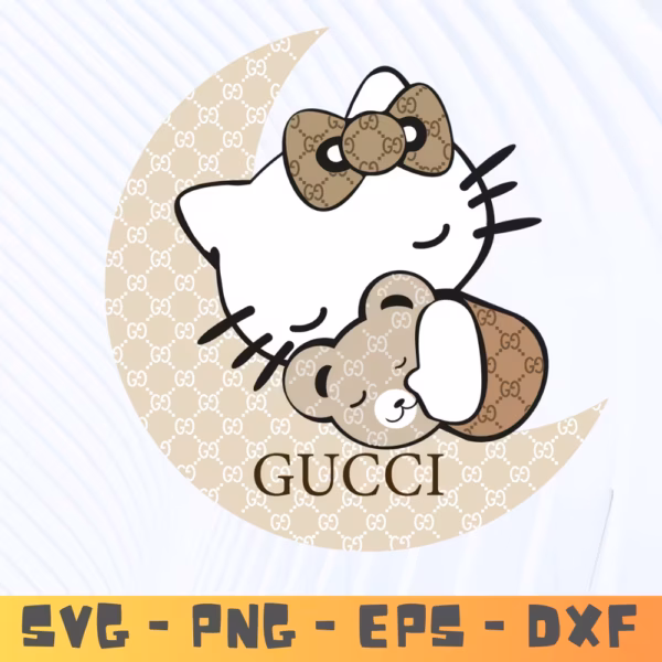 Gucci x Hello Kitty SVG File – Stylish & Playful Design for Crafts