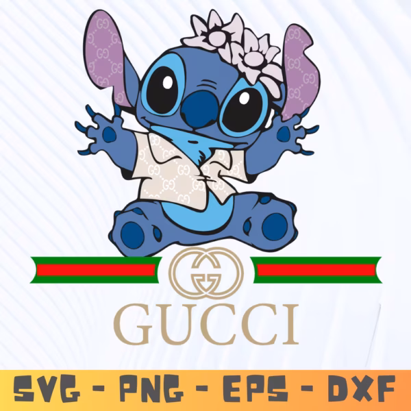 Gucci Stitch SVG | Luxury Disney SVG | Cricut Cut File for Shirts & Tumblers
