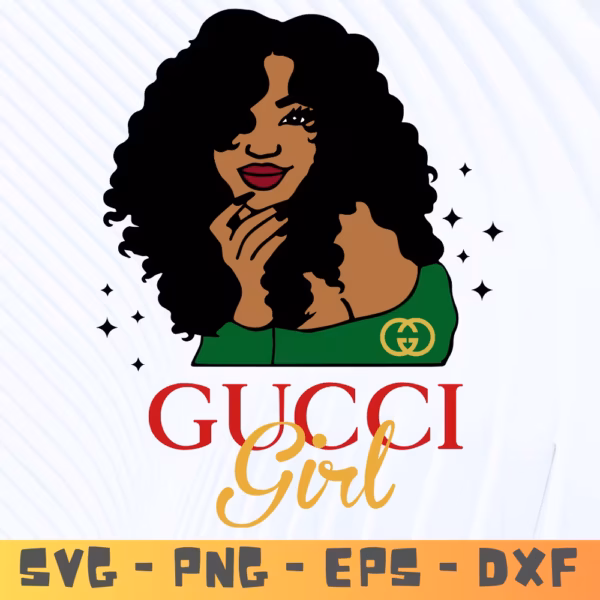 Gucci Style Afro Woman SVG | Black Girl Magic Cut File for Cricut