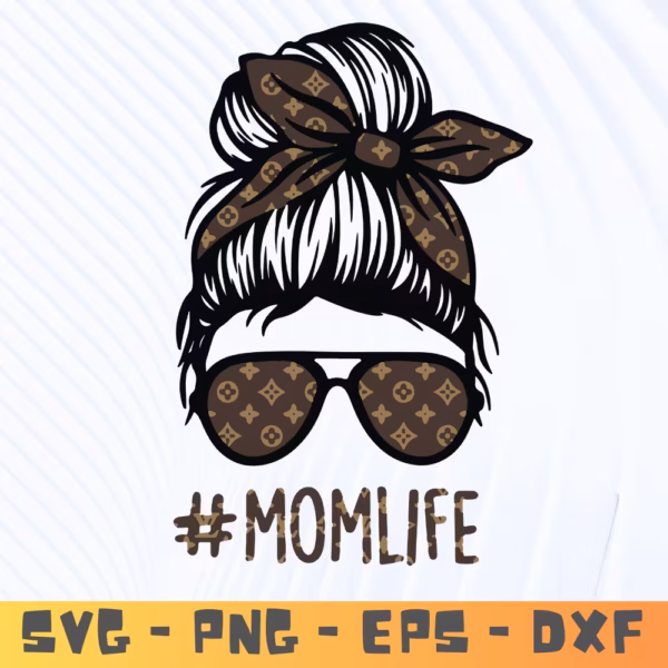 LV Mom Life SVG | Chic Mom SVG Cut File | Fashion Mom Cricut Design