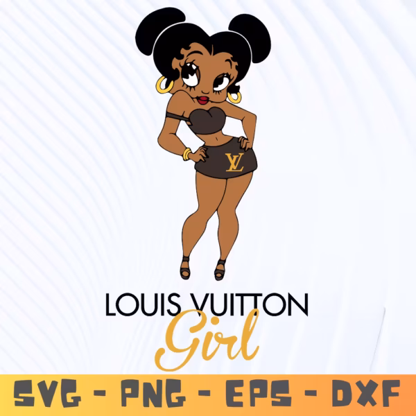 LV Style Afro Woman SVG | Fashion SVG for Cricut & Silhouette