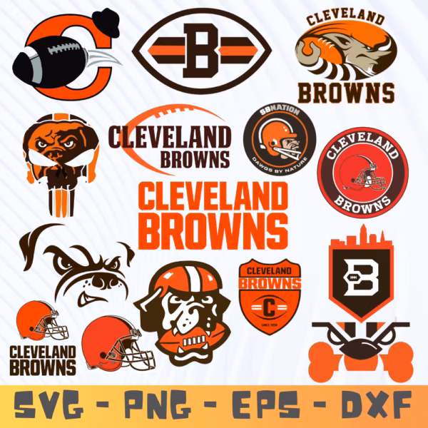 Cleveland Browns SVG Bundle | Football Team SVG | Cricut Silhouette Files