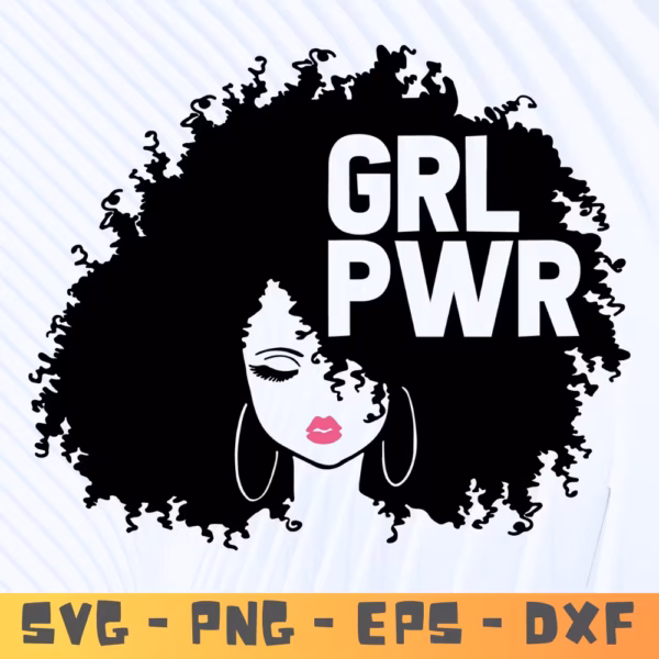Empowered Black Woman SVG | Natural Hair Logo SVG