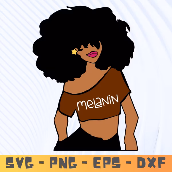 Melanin Magic SVG | Black Girl Magic Silhouette Cut File
