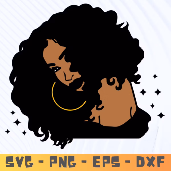 Melanin Magic SVG | Afro Hair Logo SVG for Cricut & Silhouette